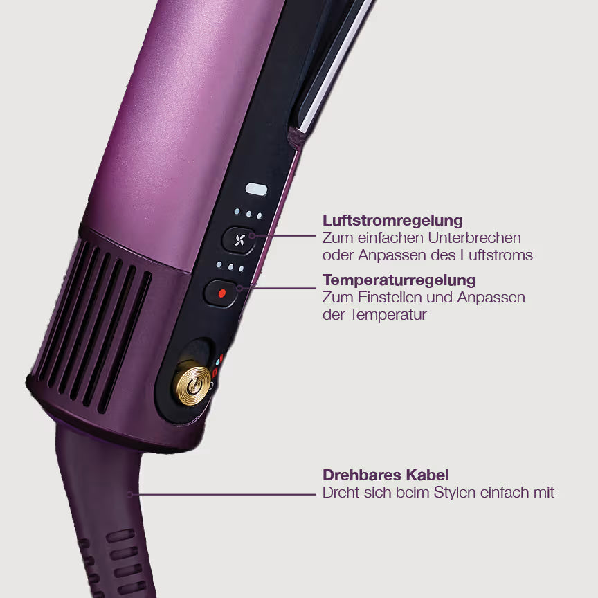 Shark SilkiPro Straight Glätteisen und Haartrockner - Lila