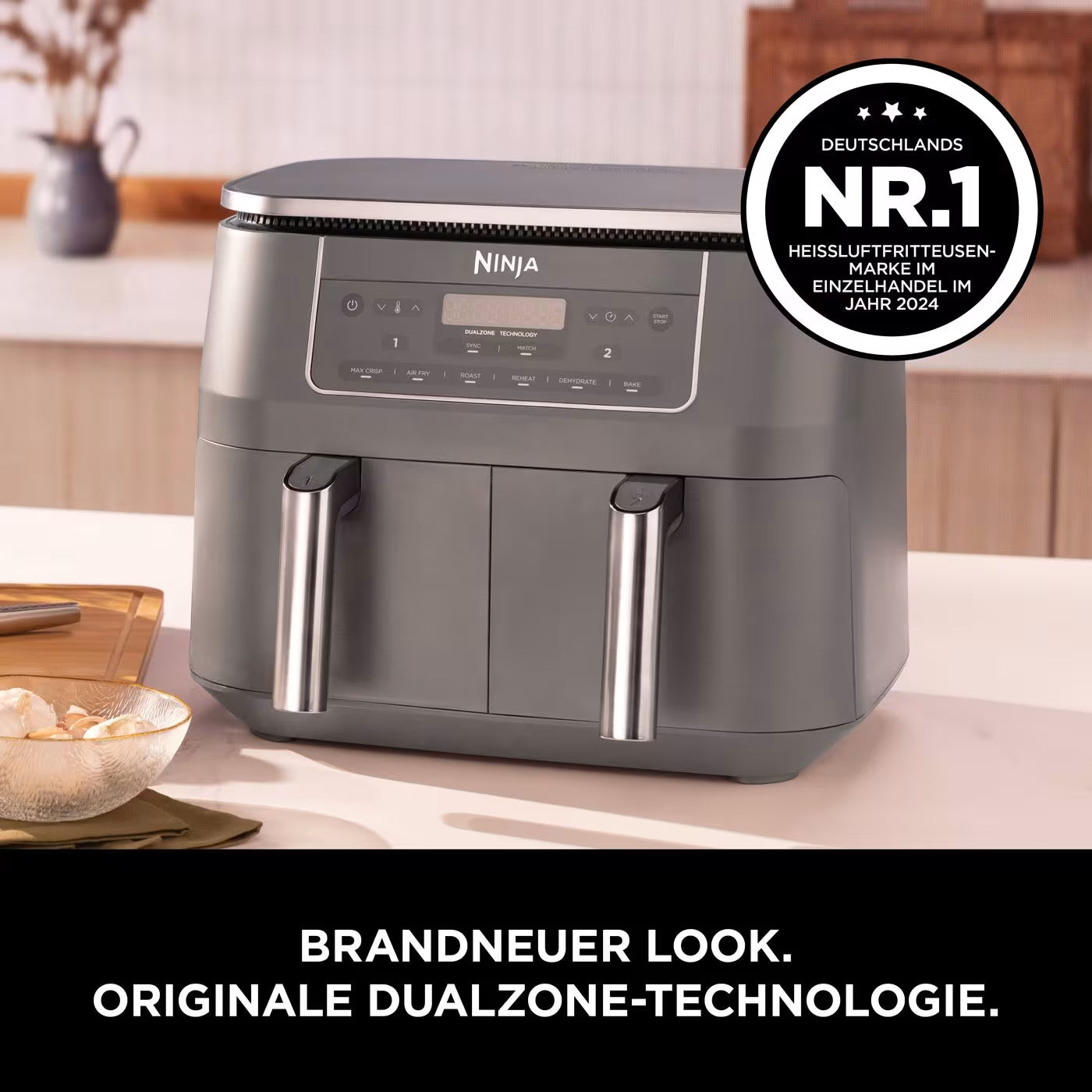 Ninja Dual Zone Heißluftfritteuse 7,6 L