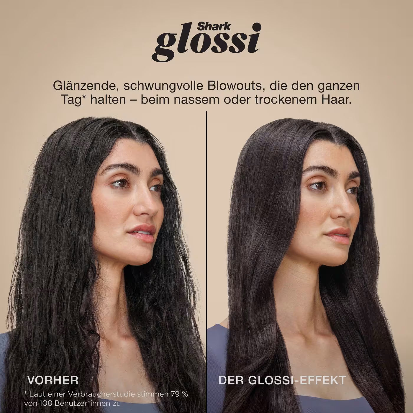 Shark Glossi 2-in-1 Warmluftbürste mit beheiztem Keramikkamm