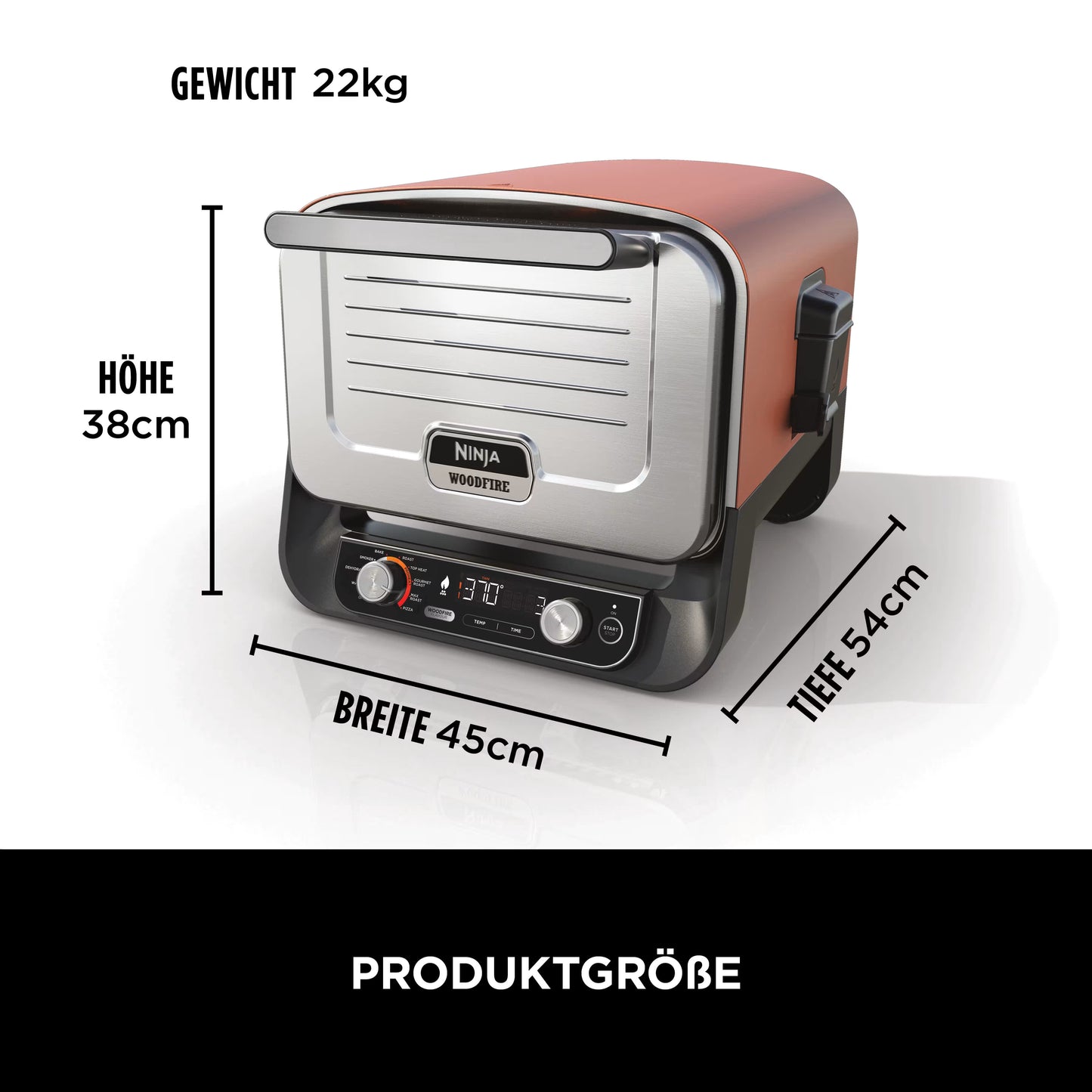 Ninja Woodfire Elektrischer Outdoor Ofen, Pizzaofen und Smoker