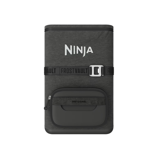 Ninja Outdoor FrostVault Go flexibler 17-Liter-Kühlrucksack für 24 Dosen mit kalter Trockenzone, Anthrazitgrau