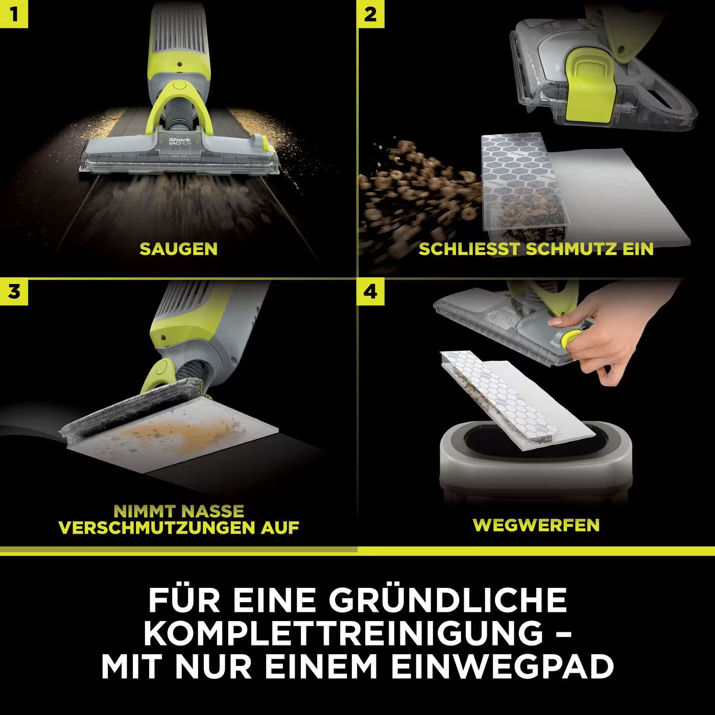 Shark VacMop 2-in-1 kabelloser Staubsauger und Sprühmopp