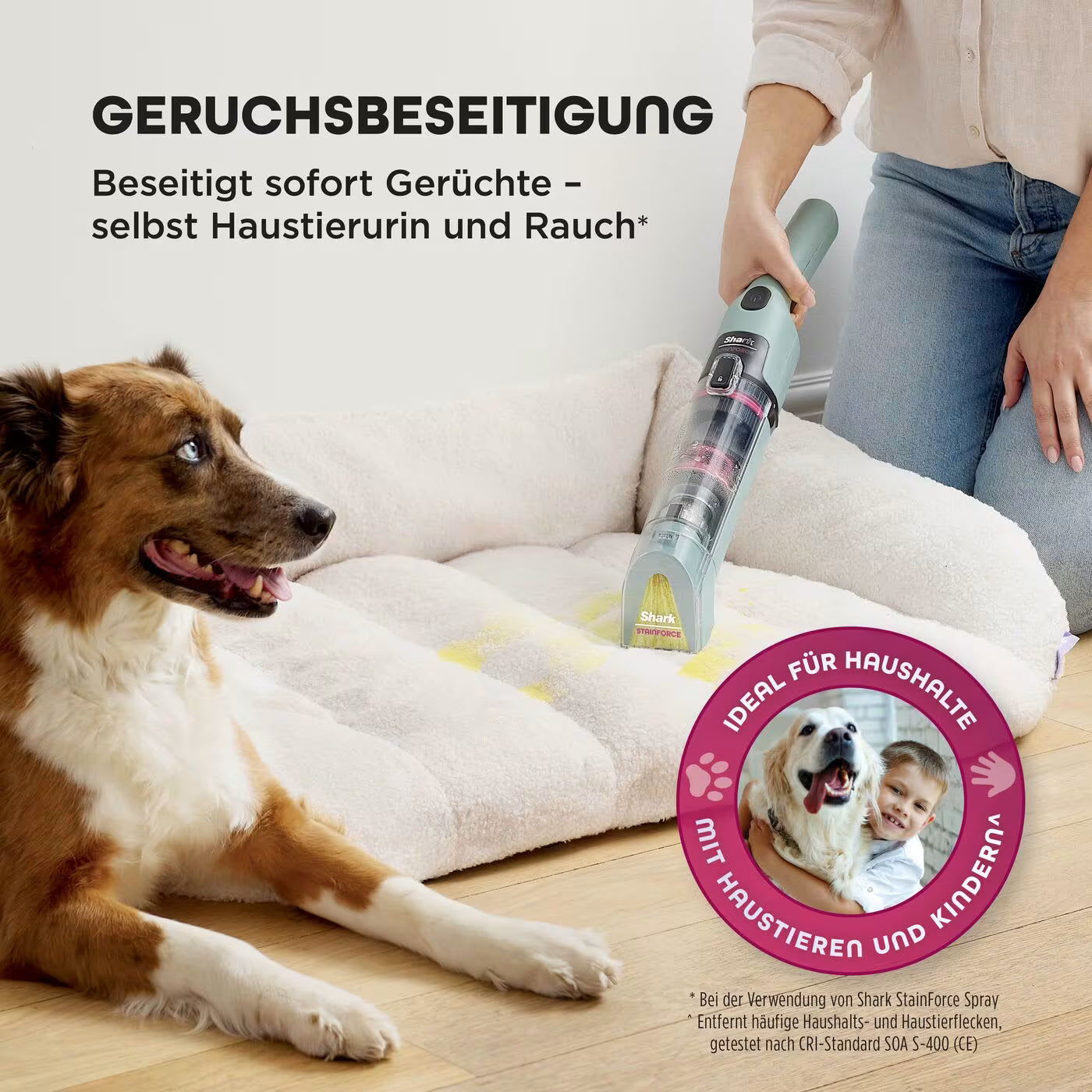 Shark StainForce kabelloser Flecken- und Polsterreiniger HX100EUCP