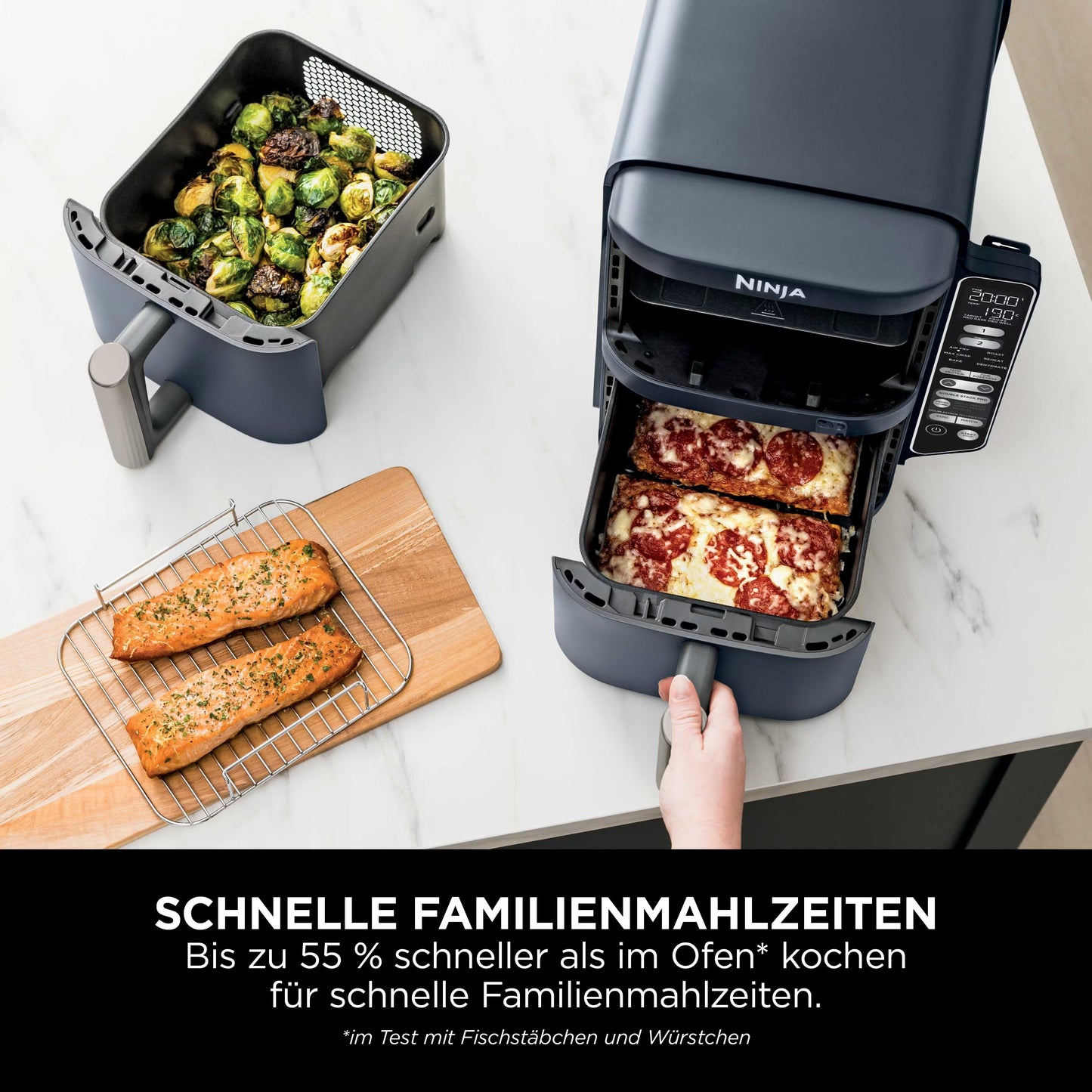 Ninja Double Stack XL 2-Ebenen Heißluftfritteuse 9,5 L