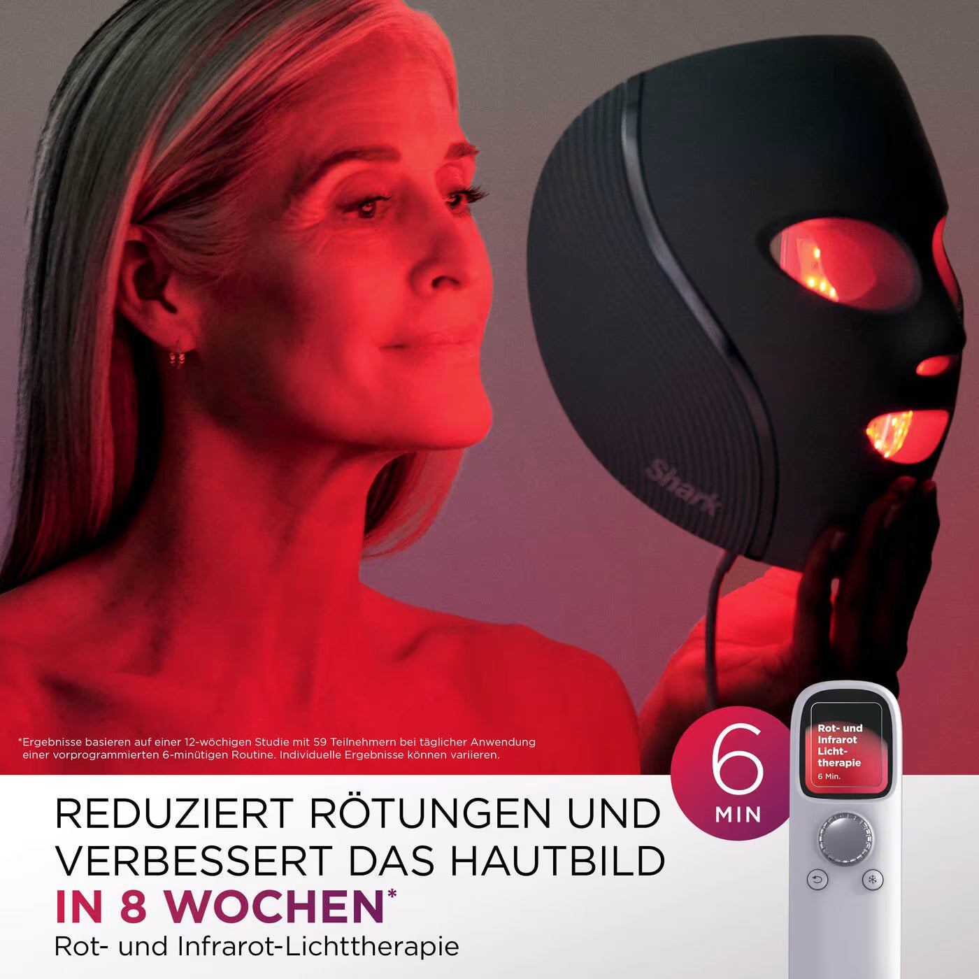 Shark CryoGlow LED-Maske + Kühlung der Augenpartie