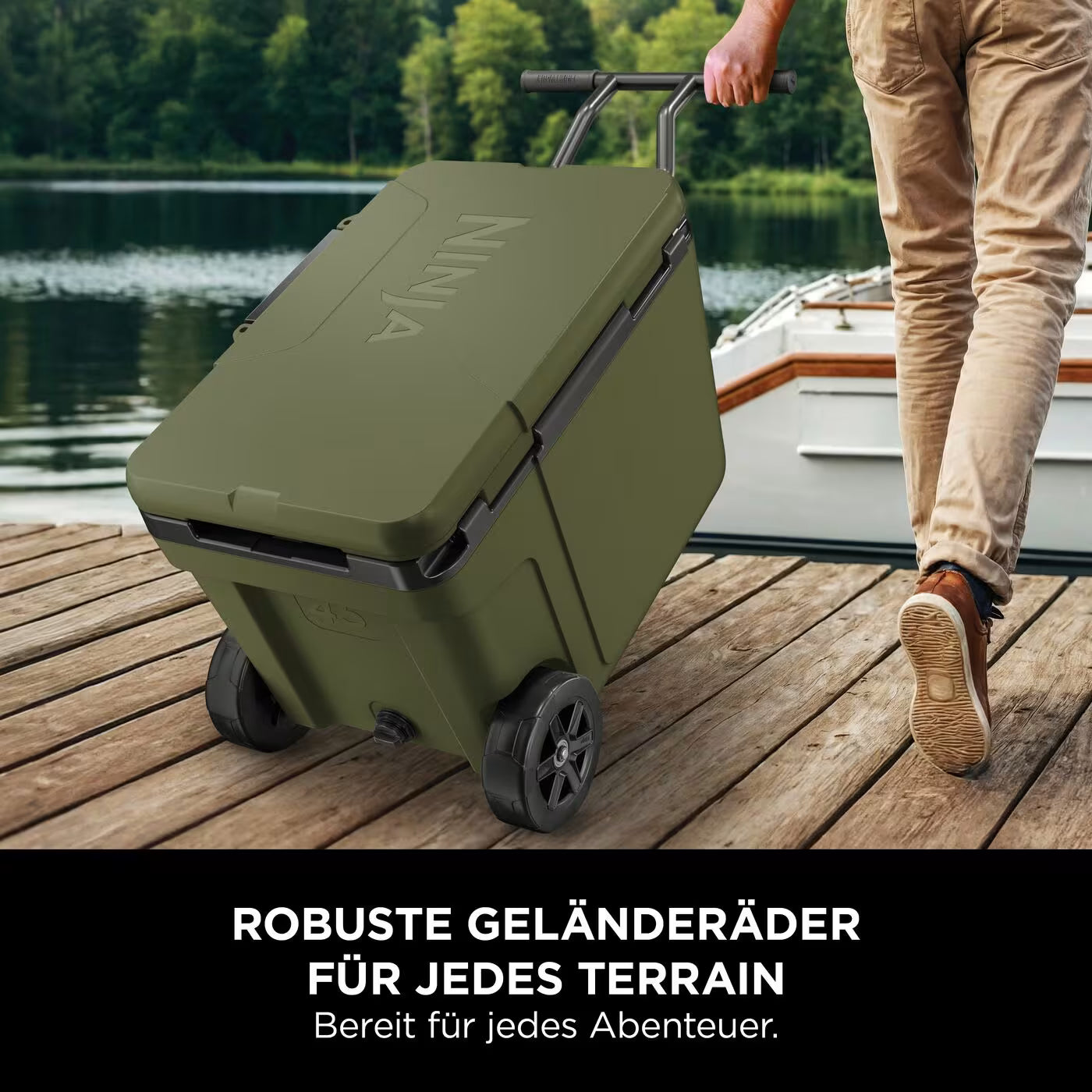 Ninja FrostVault 42L Kühlbox mit Rädern und Trockenzone