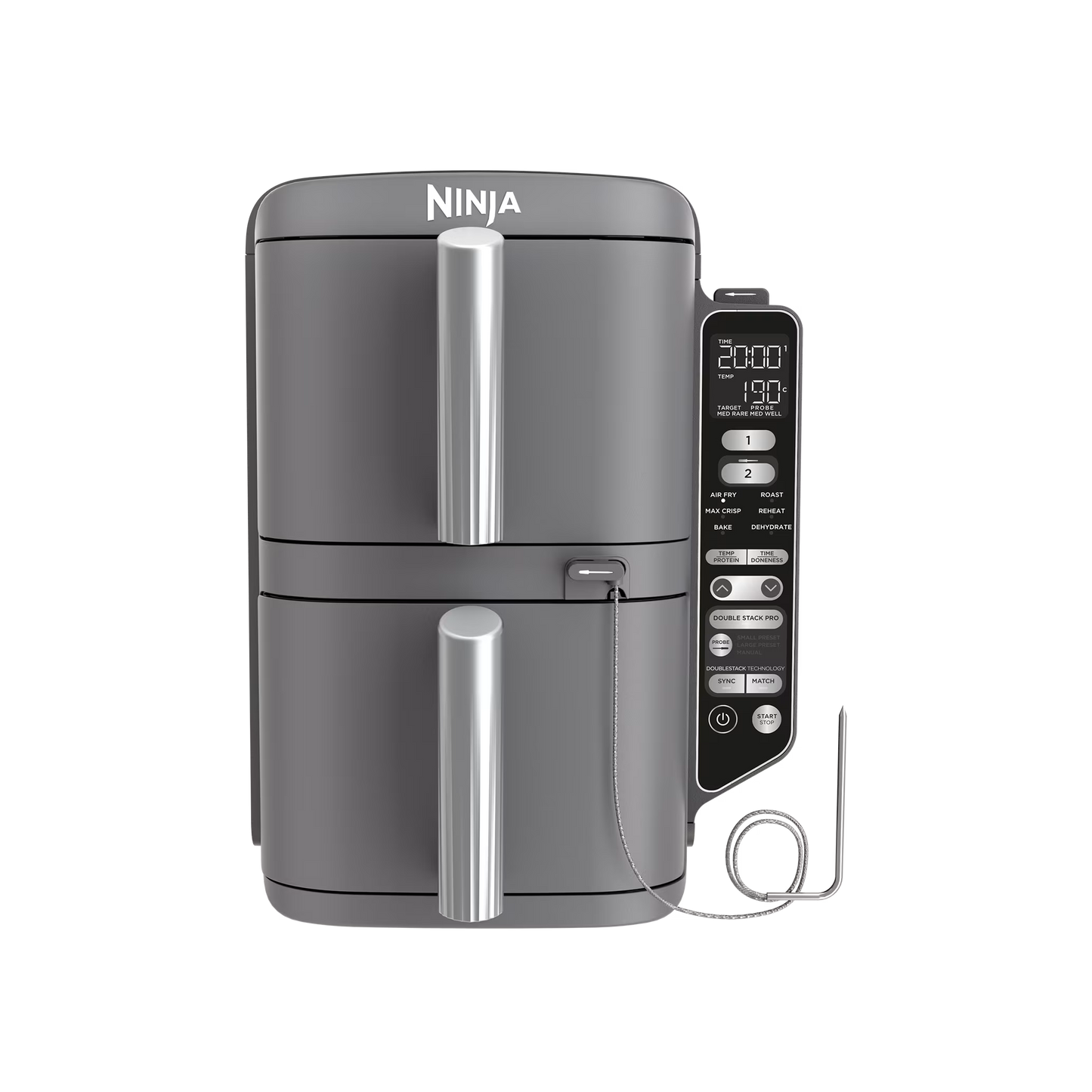 Ninja Double Stack XL 2-Ebenen Heißluftfritteuse 9,5 L mit Smart Cook System