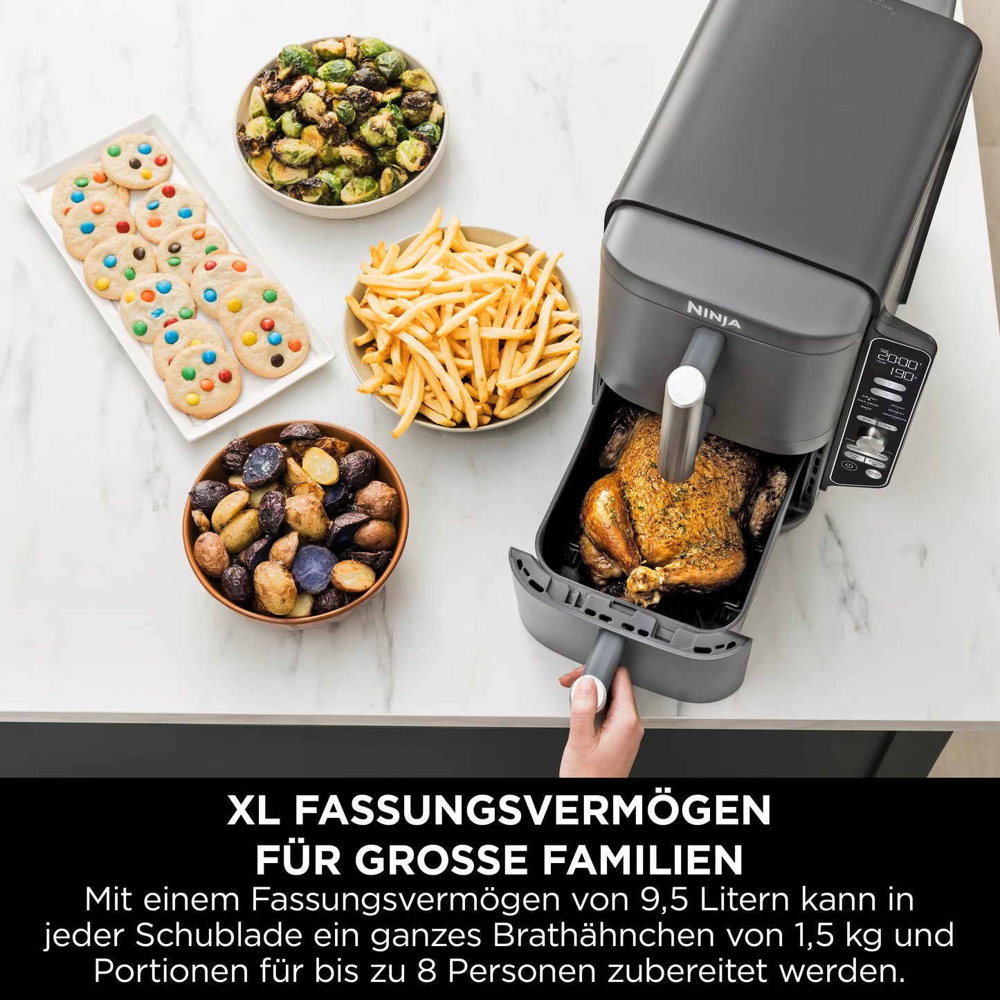 Ninja Double Stack XL 2-Ebenen Heißluftfritteuse 9,5 L