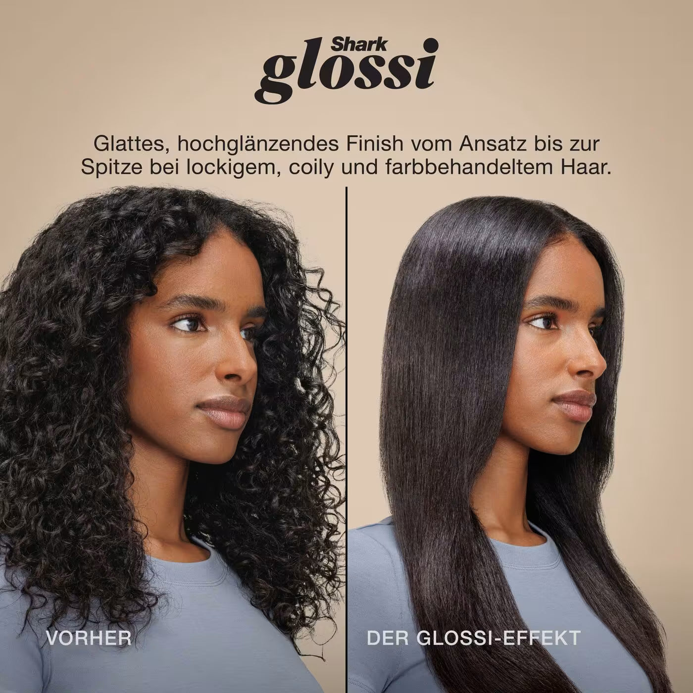Shark Glossi 2-in-1 Warmluftbürste mit beheiztem Keramikkamm