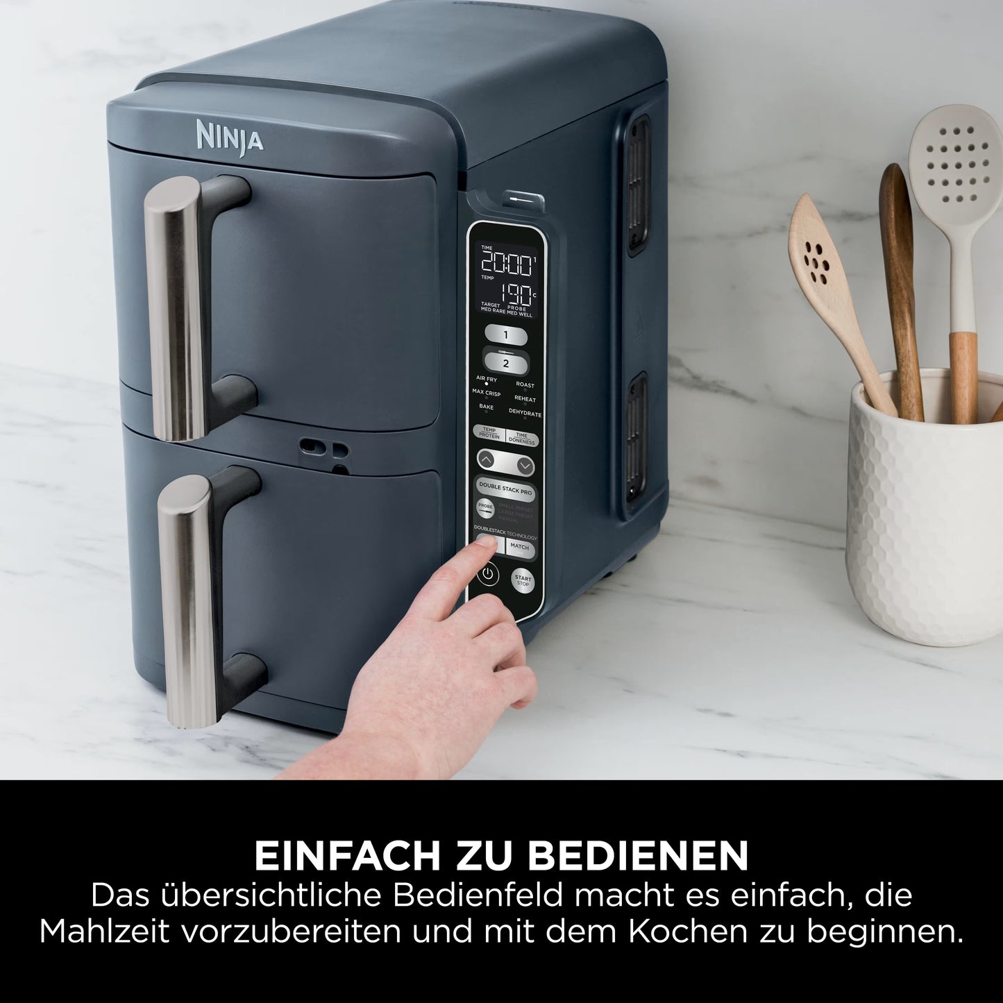 Ninja Double Stack XL 2-Ebenen Heißluftfritteuse 9,5 L