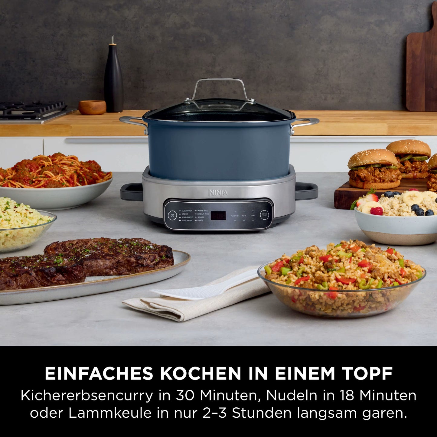 Ninja Foodi PossibleCooker (6 l), 8-in-1 digitaler Reis und Slow Cooker