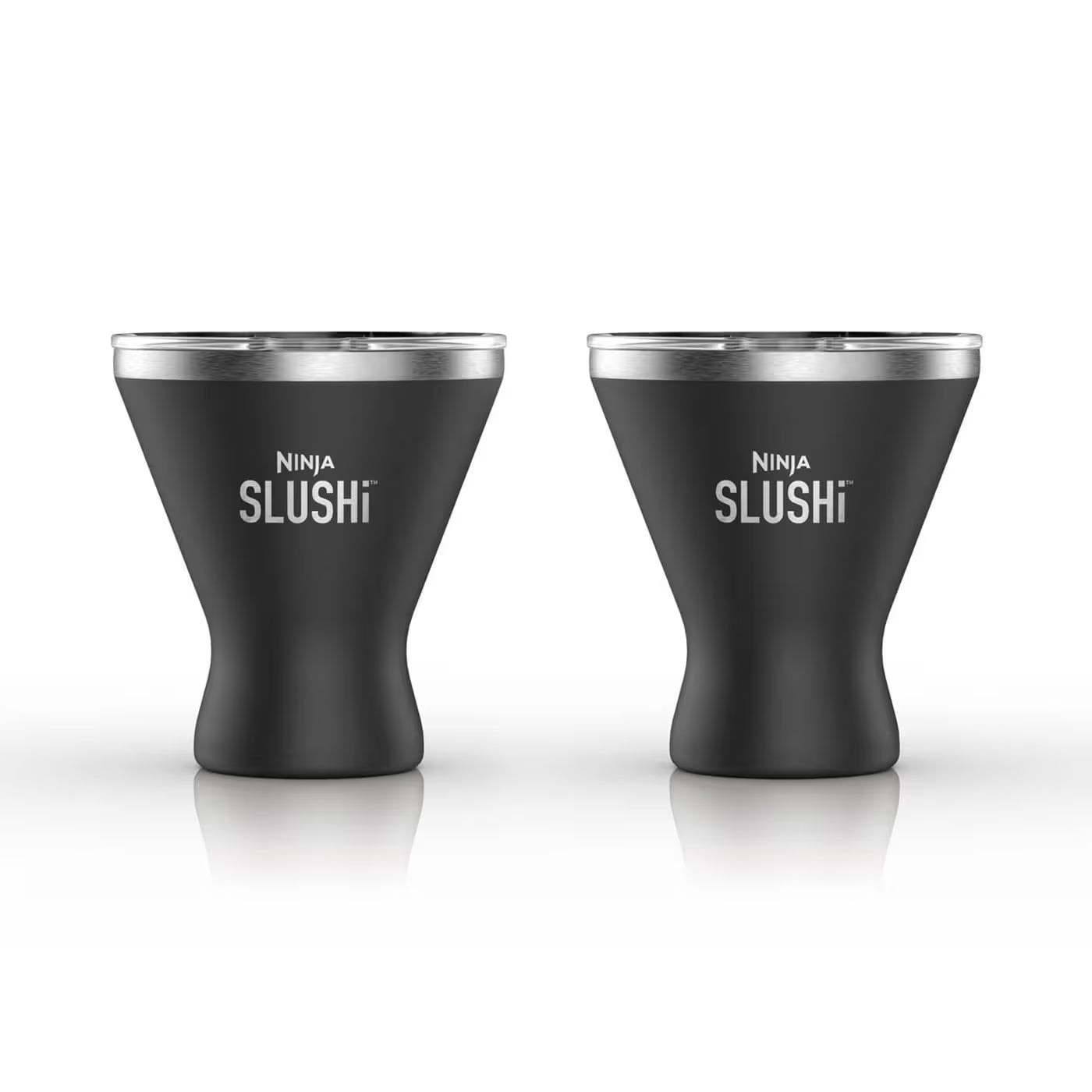 Ninja SLUSHi isolierter Cocktailbecher mit Deckel 2er-Set – Schwarz XSKMRG2BKEUK