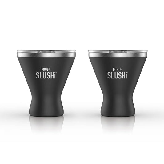 Ninja SLUSHi isolierter Cocktailbecher mit Deckel 2er-Set – Schwarz XSKMRG2BKEUK