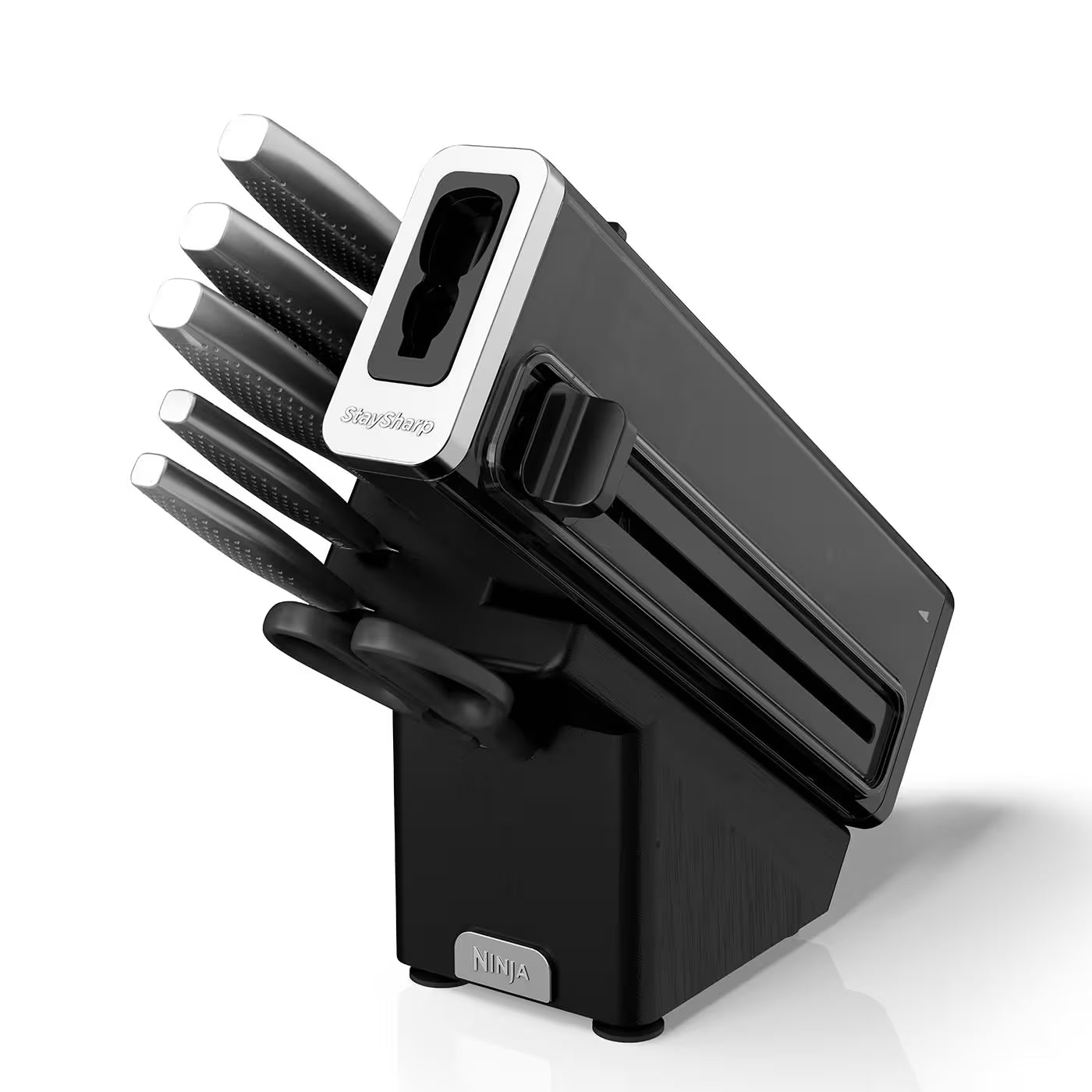 Ninja StaySharp Rostfreier Messerblock mit integriertem Schleifer 6-teiliges Set