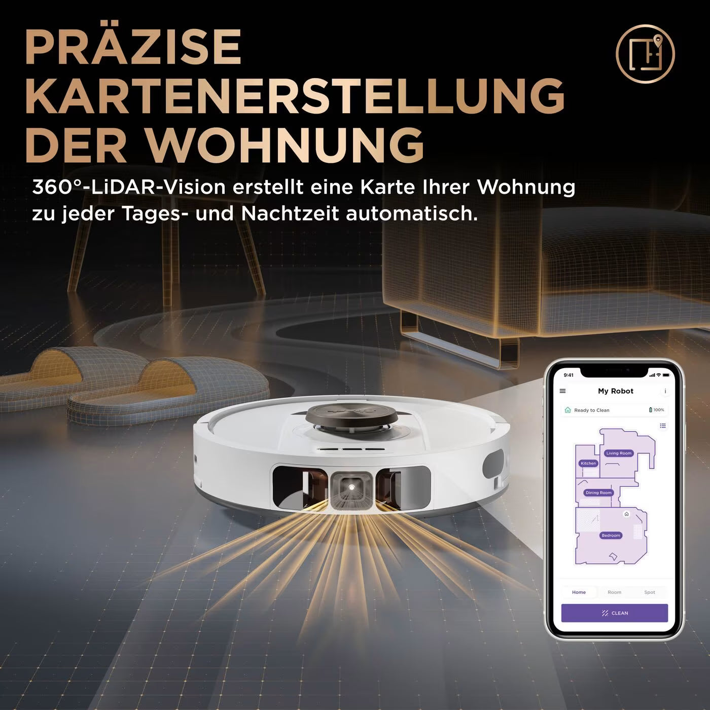 Shark PowerDetect NeverTouch Pro 2-in-1 Saug- und Wischroboter