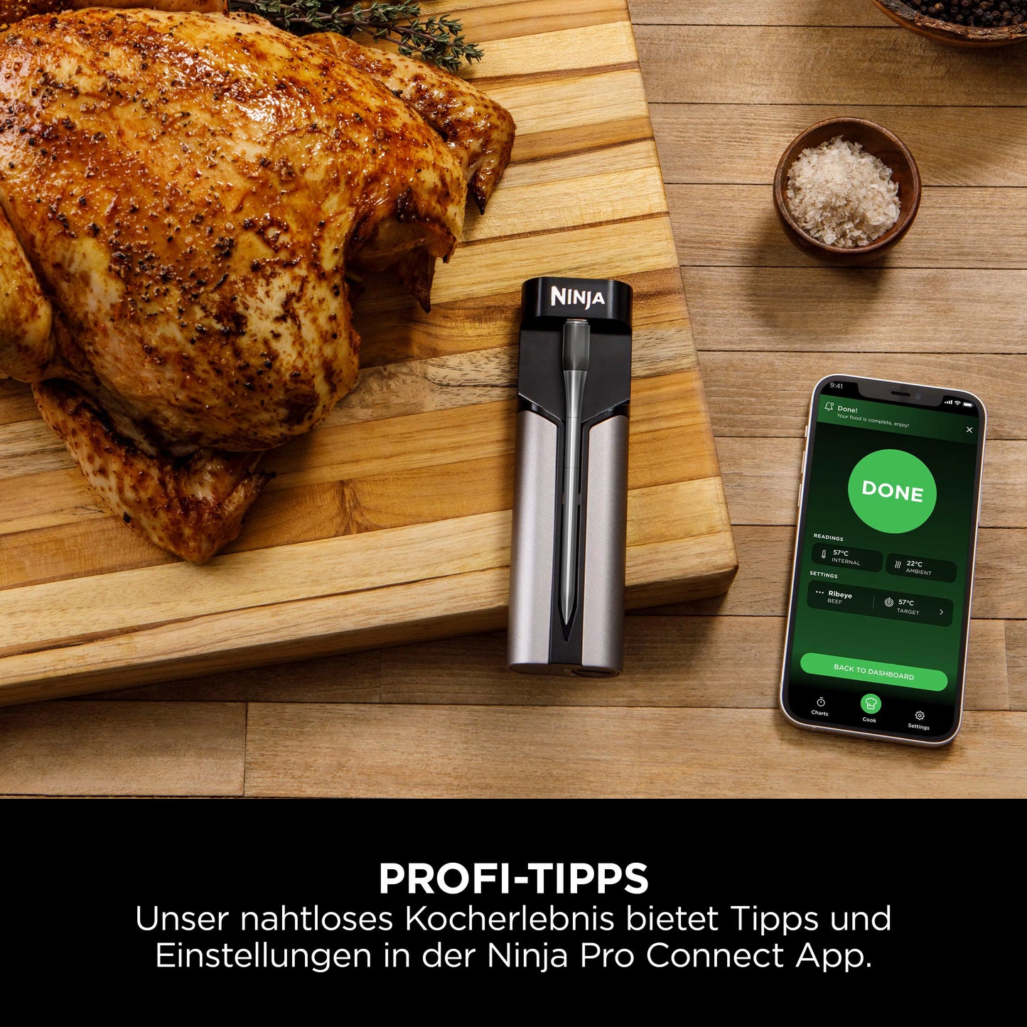 Ninja ProChef Thermometer drinnen & draußen