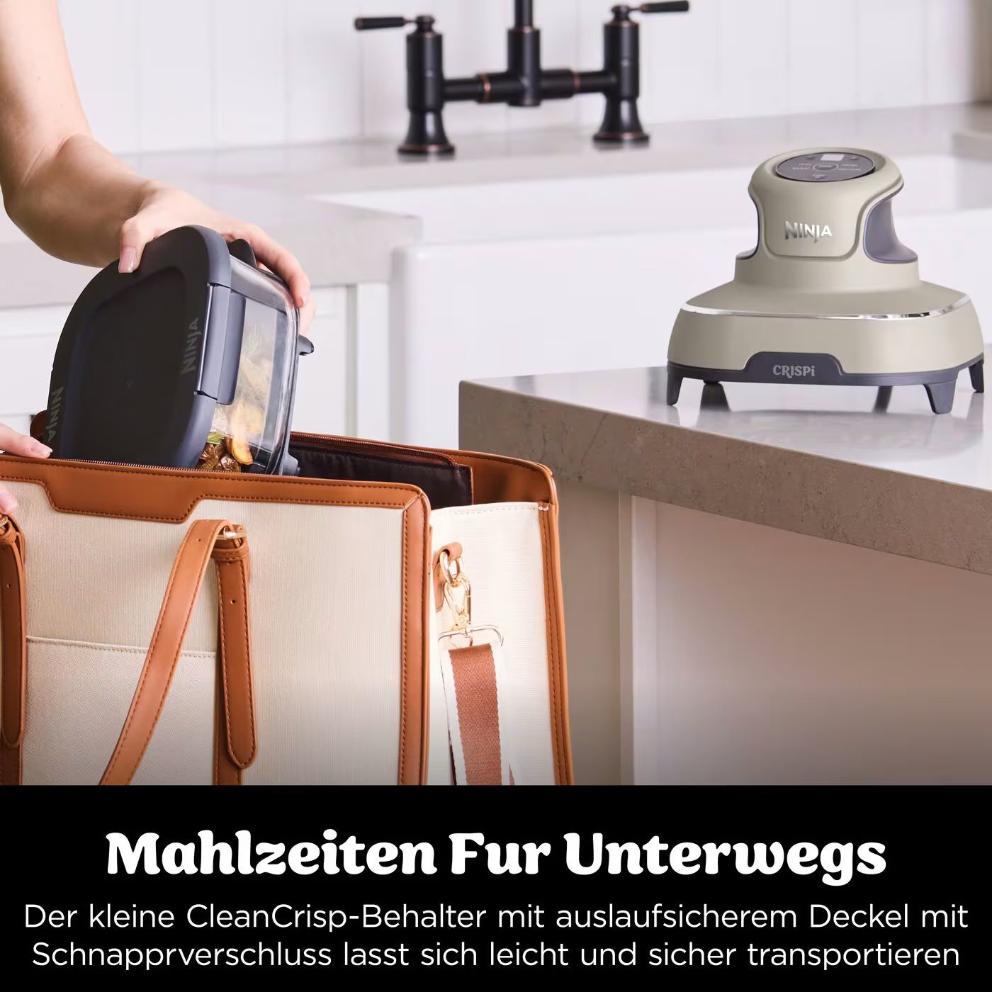 Ninja CRISPi 4-in-1 Tragbare Glas-Heißluftfritteuse