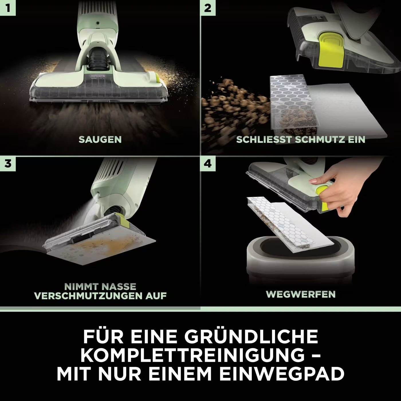 Shark VacMop 2-in-1 kabelloser Staubsauger und Sprühmopp