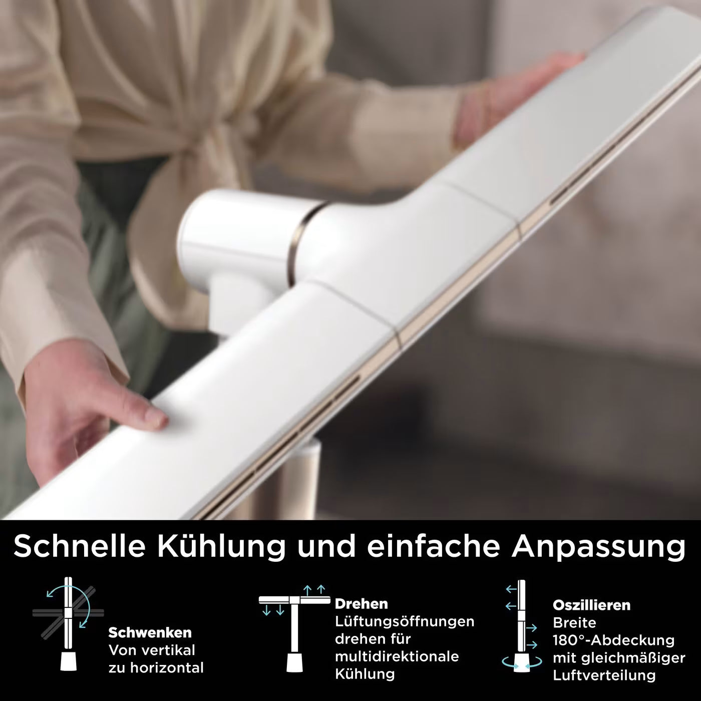 Shark TurboBlade Ventilator mit multidirektionalem Luftstrom