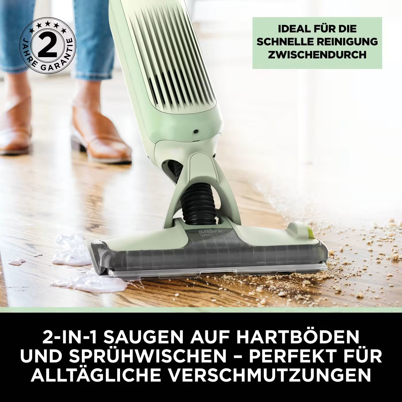 Shark VacMop 2-in-1 kabelloser Staubsauger und Sprühmopp