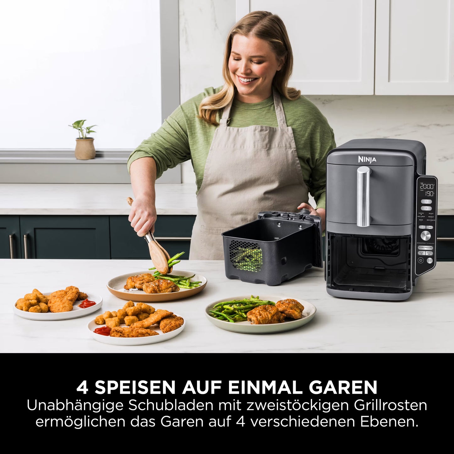 Ninja Double Stack XL 2-Ebenen Heißluftfritteuse 9,5 L