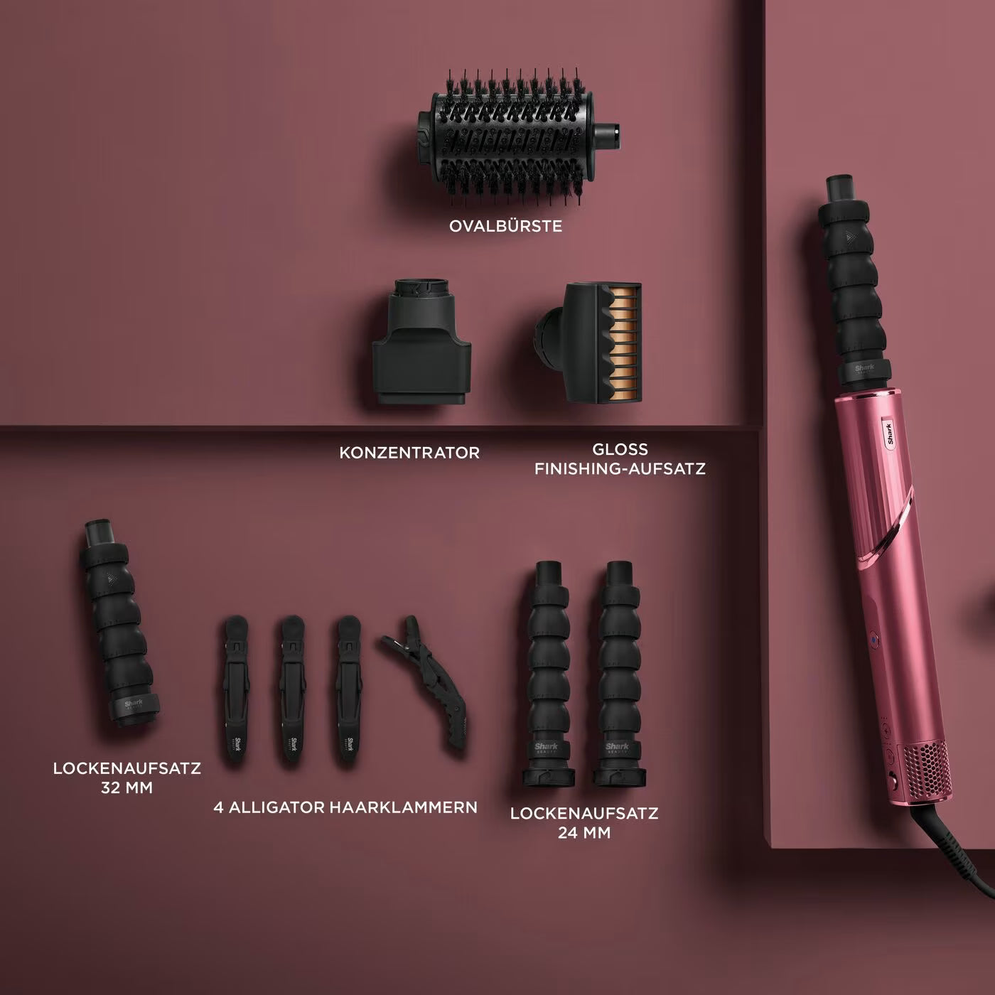 Shark FlexStyle 5-in-1 Haarstyler & -trockner mit Haarklammern und Aufbewahrungstasche