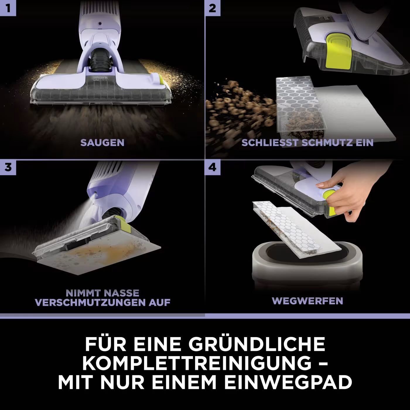 Shark VacMop 2-in-1 kabelloser Staubsauger und Sprühmopp PL