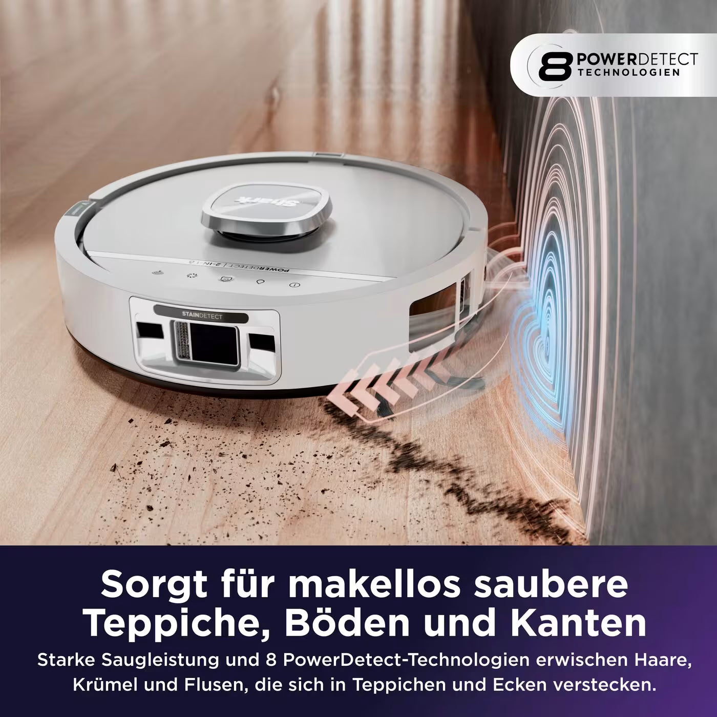 Shark PowerDetect UV Reveal 2-in-1 Saug- und Wischroboter – Weiß