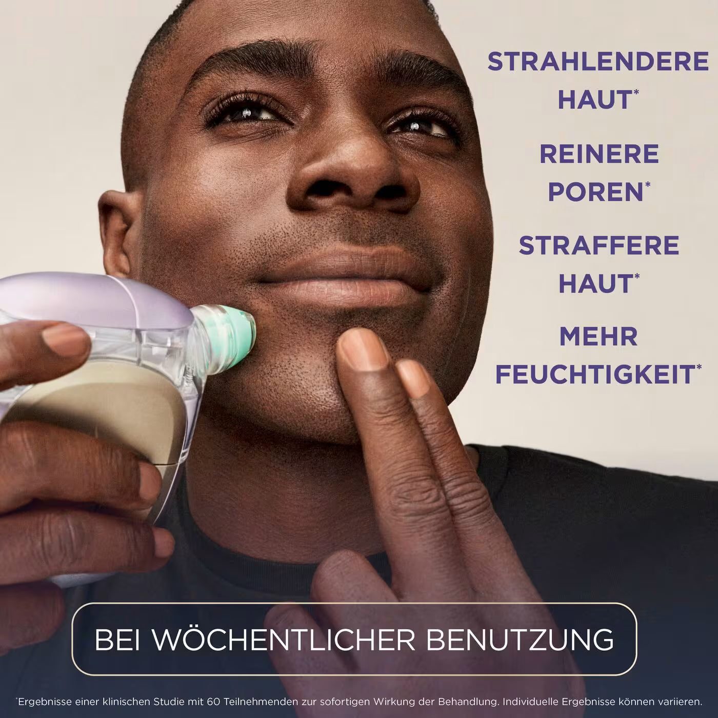 Shark FacialPro Glow + DePuffi Hydro-Powered Facial System für zu Hause – Spa Purple
