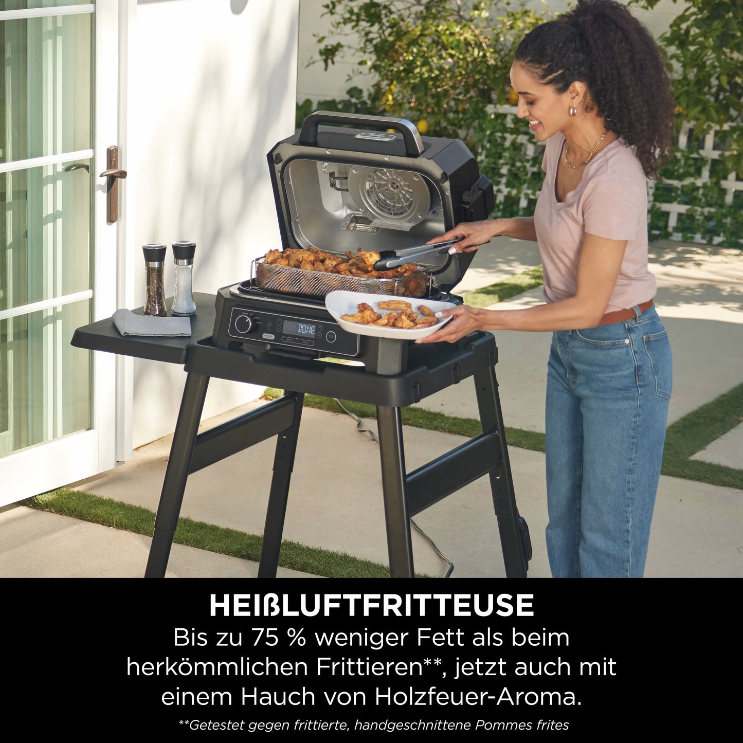 Ninja Woodfire Pro XL Elektrischer Outdoor Grill & Smoker mit Smart Cook System