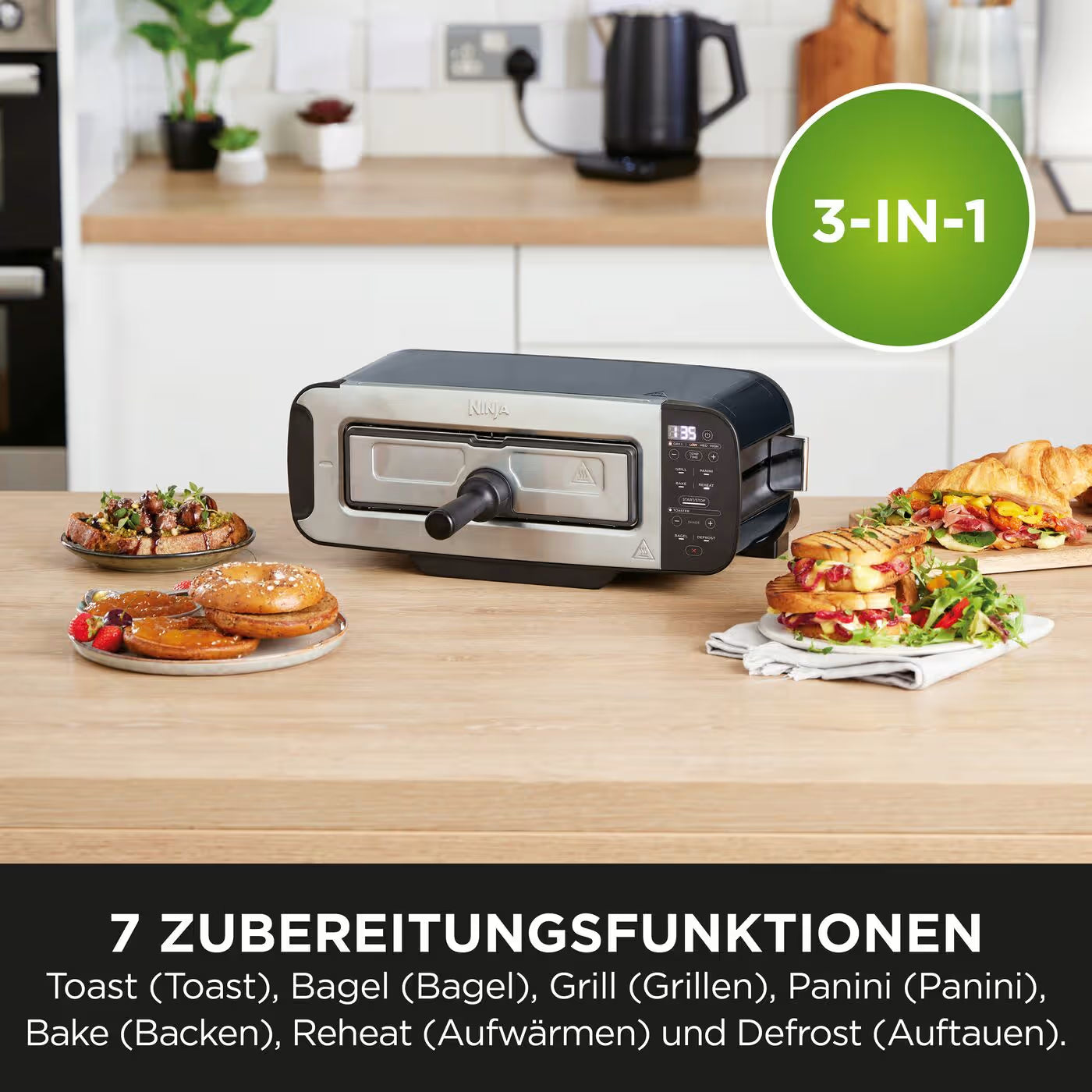 Ninja Foodi 3-in-1 Toaster, Grill & Panini-Presse