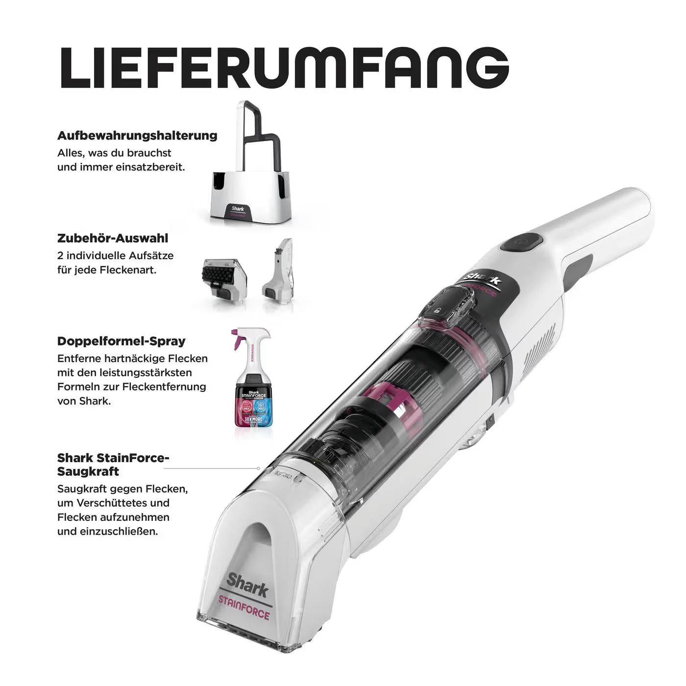 Shark StainForce kabelloser Flecken und Polsterreiniger