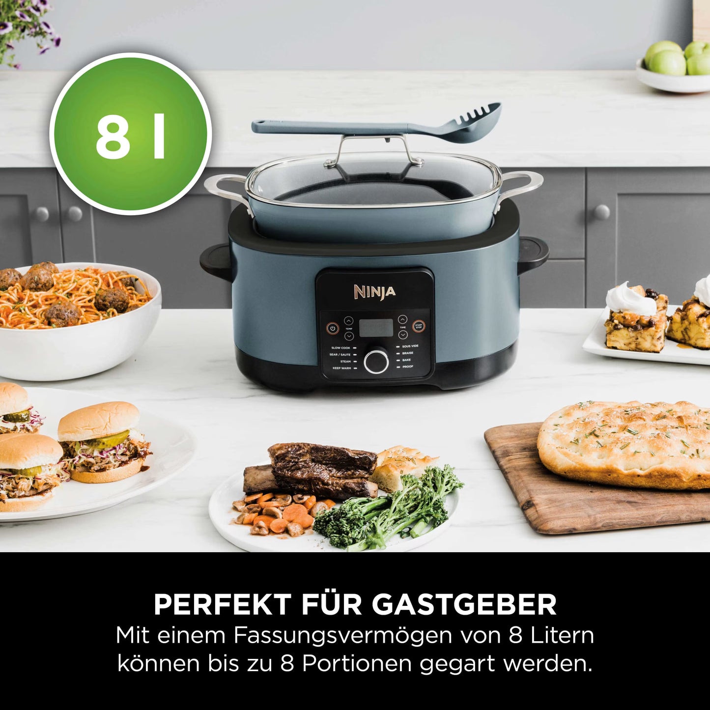 Ninja Foodi 8-in-1 PossibleCooker Digitaler Slow Cooker und Multikocher