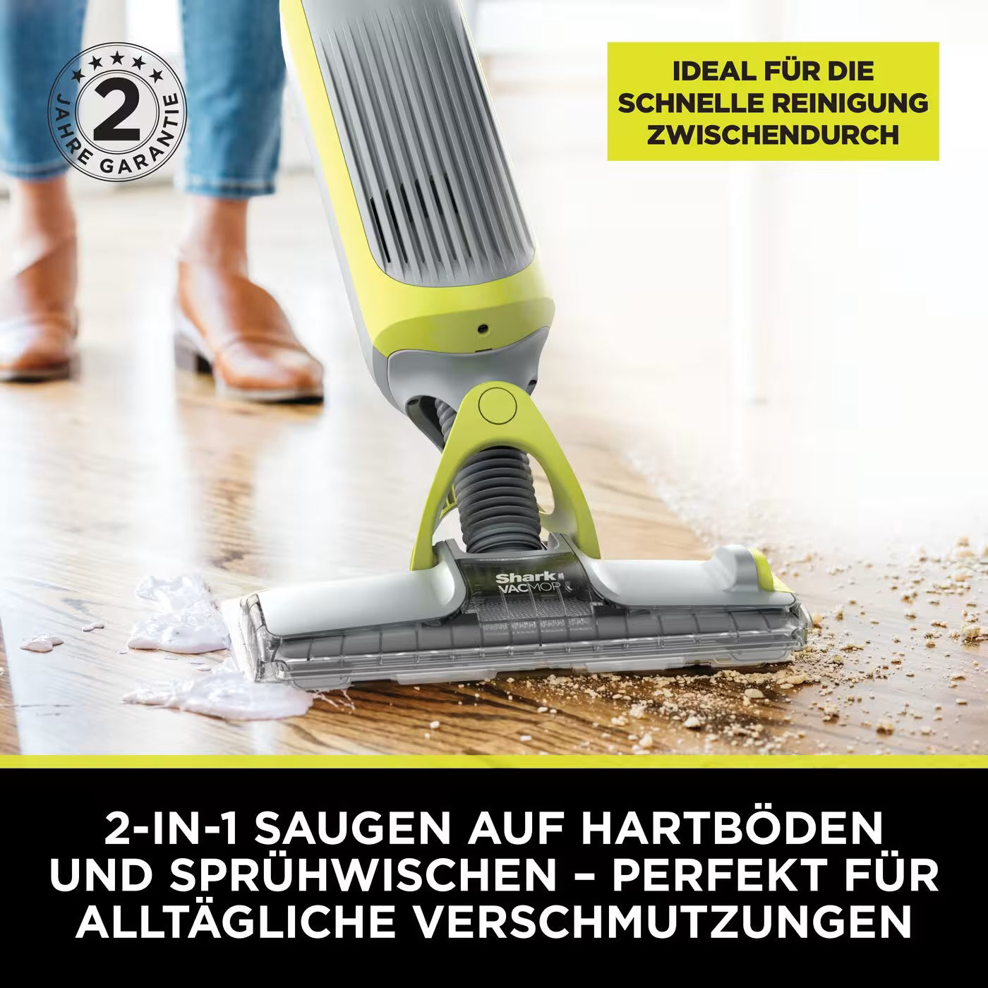 Shark VacMop 2-in-1 kabelloser Staubsauger und Sprühmopp