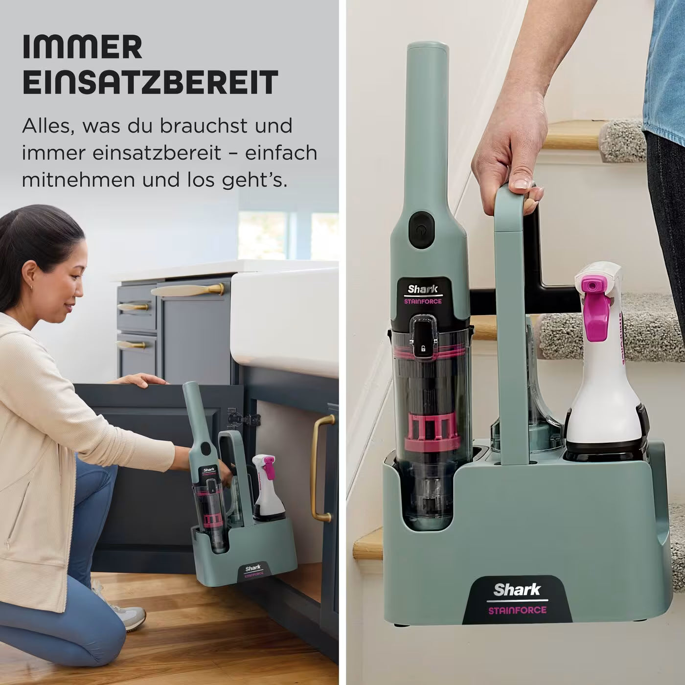 Shark StainForce kabelloser Flecken- und Polsterreiniger HX100EUCP