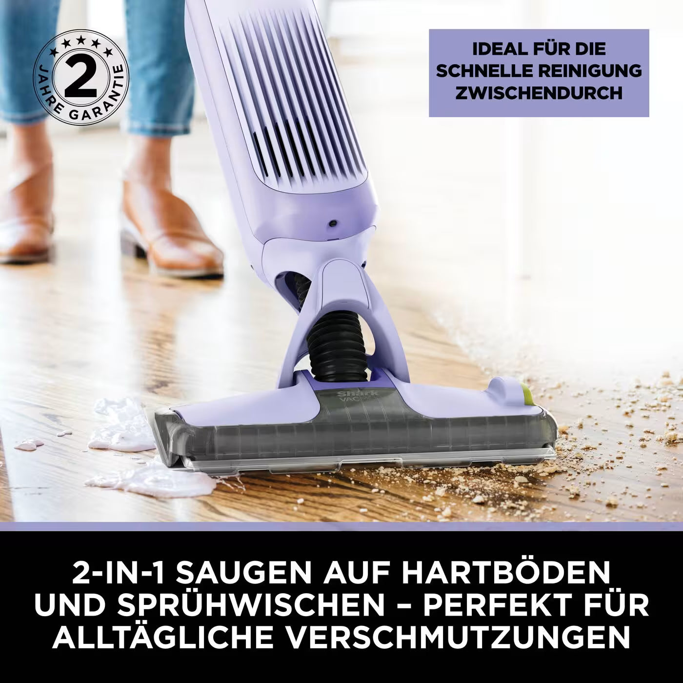 Shark VacMop 2-in-1 kabelloser Staubsauger und Sprühmopp PL