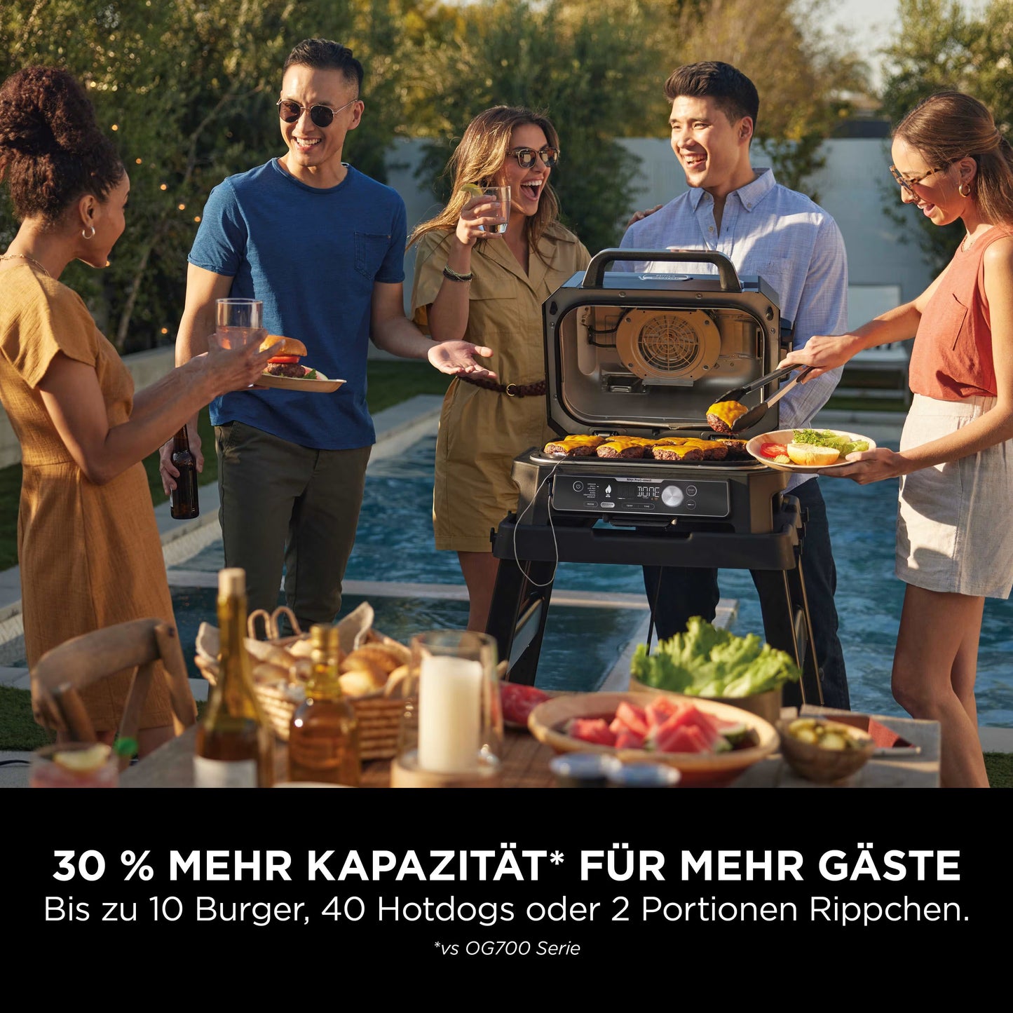 Ninja Woodfire Pro Connect XL Elektrischer Outdoor Grill & Smoker