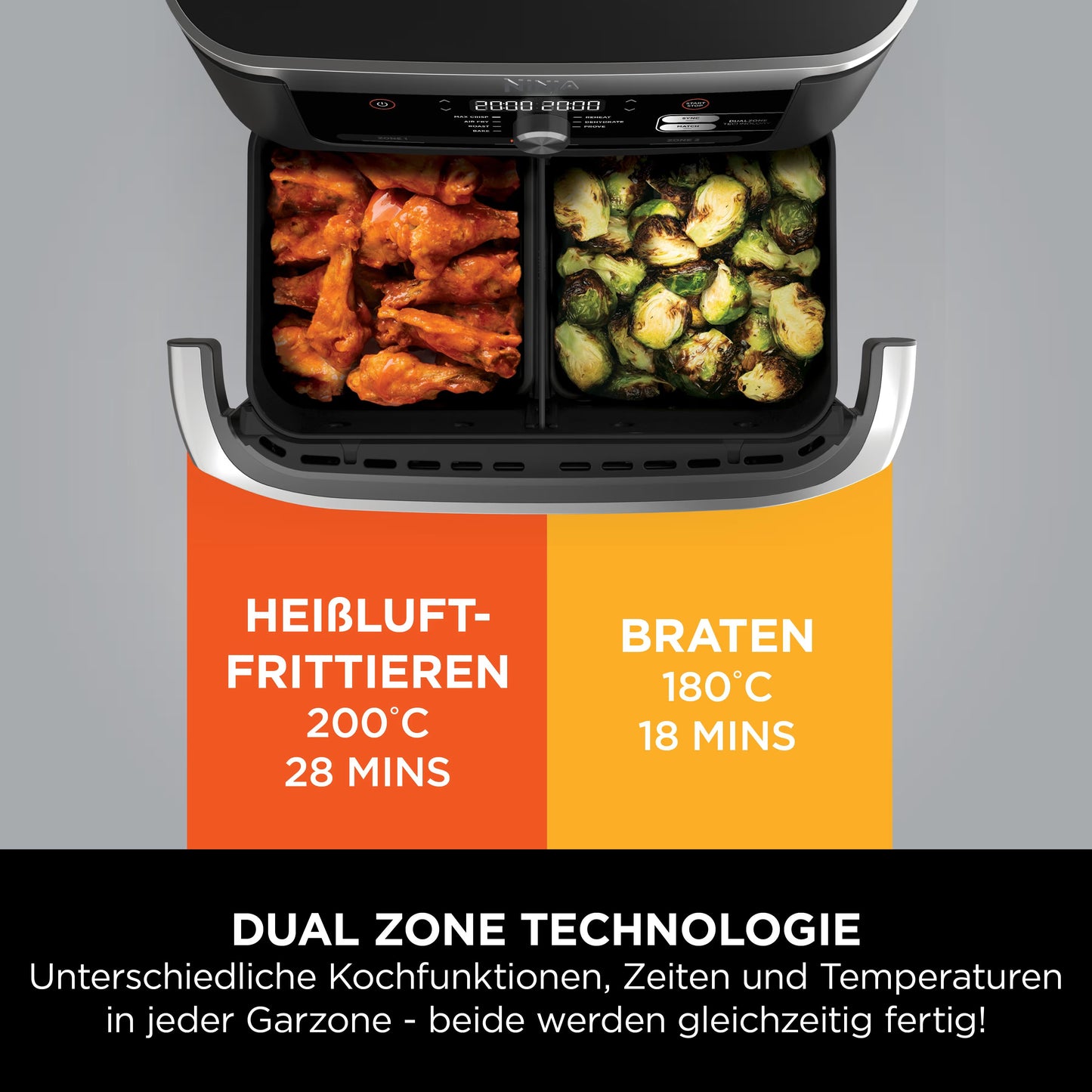 Ninja Foodi FlexDrawer 10,4 L Heißluftfritteuse