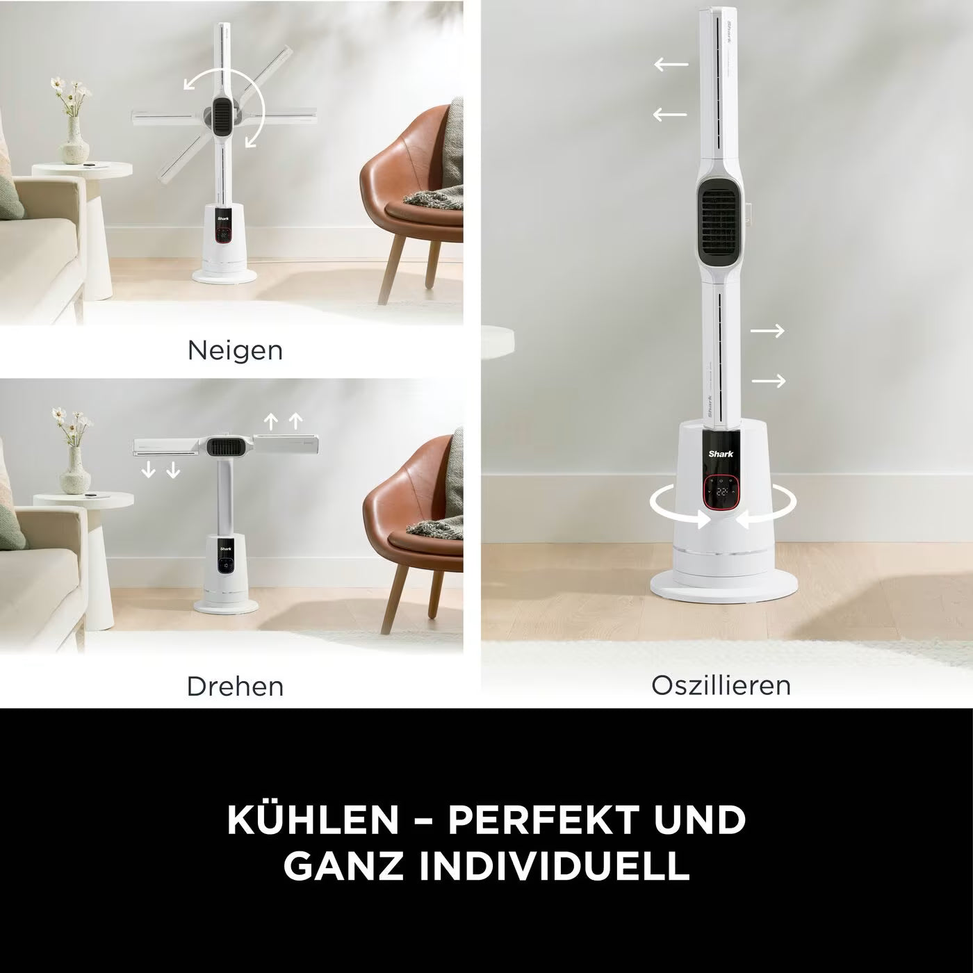 Shark TurboBlade Ventilator - Kühlen + Heizen