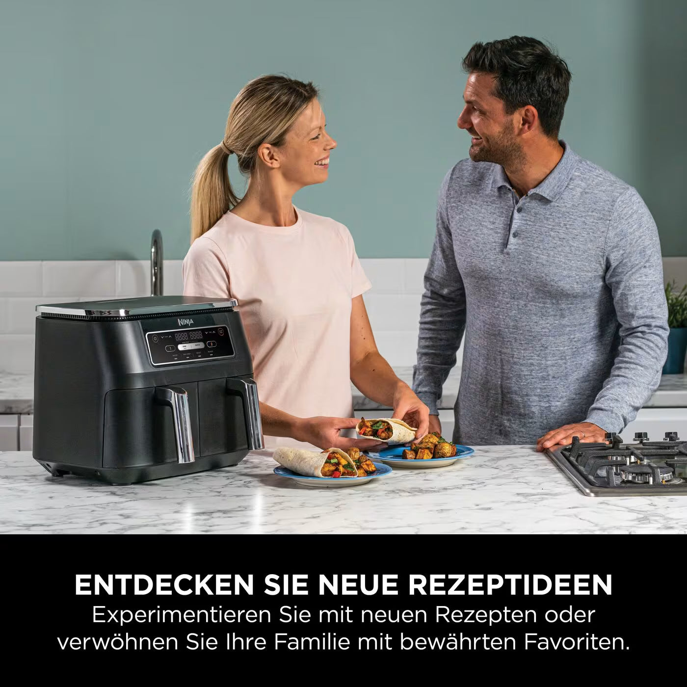 Ninja Foodi 4-in-1 Dual Zone Heißluftfritteuse 7,6 L