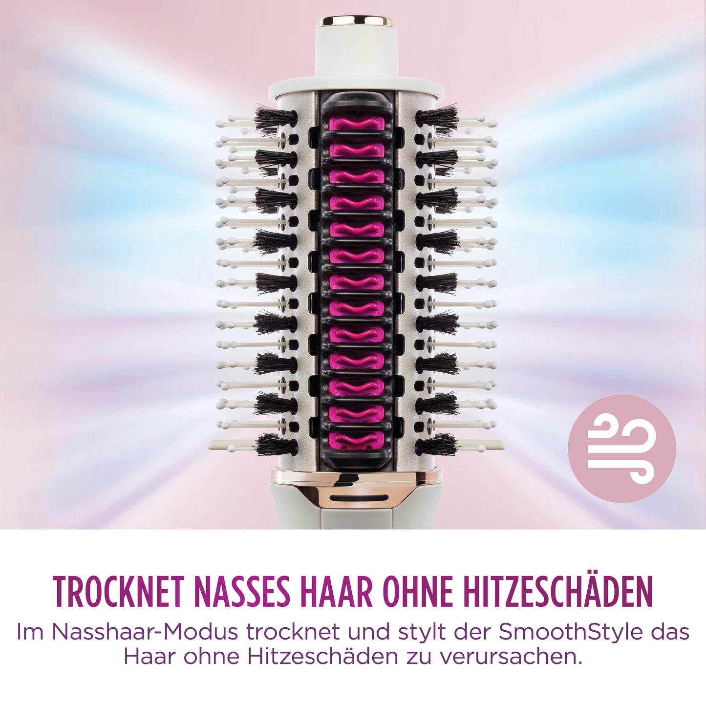 Shark SmoothStyle Warmluftbürste mit Glättungskamm, inkl. hitzeresistente Aufbewahrungstasche
