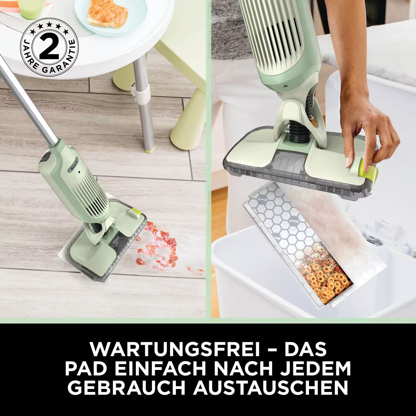 Shark VacMop 2-in-1 kabelloser Staubsauger und Sprühmopp