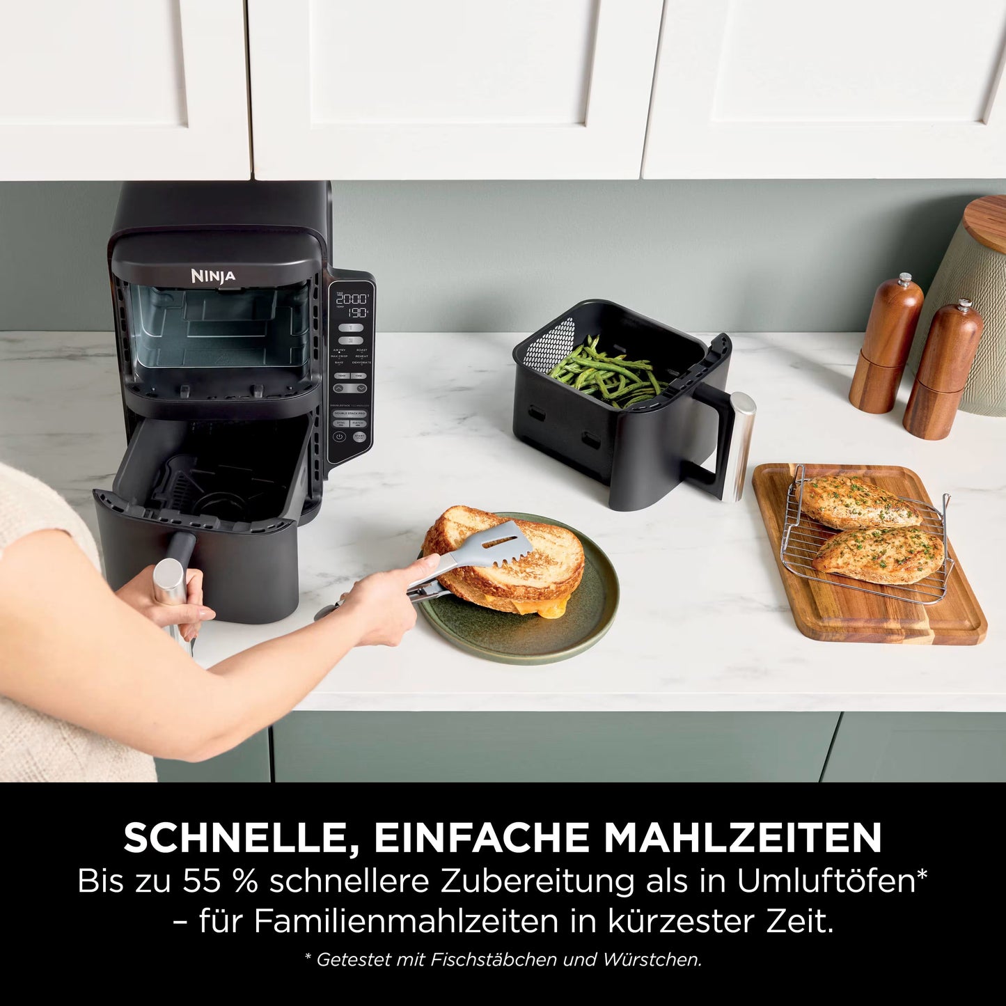 Ninja Double Stack 2-Ebenen Heißluftfritteuse 7,6 L