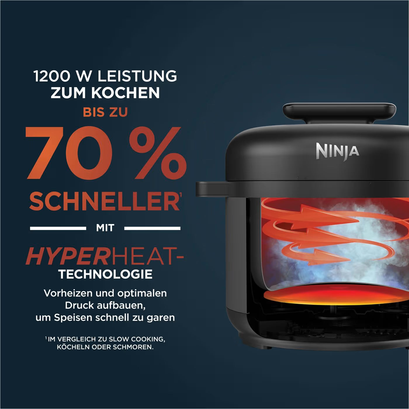Ninja HyperHeat 9-in-1 Schnellkochtopf und Reiskocher mit 6 Liter Fassungsvermögen