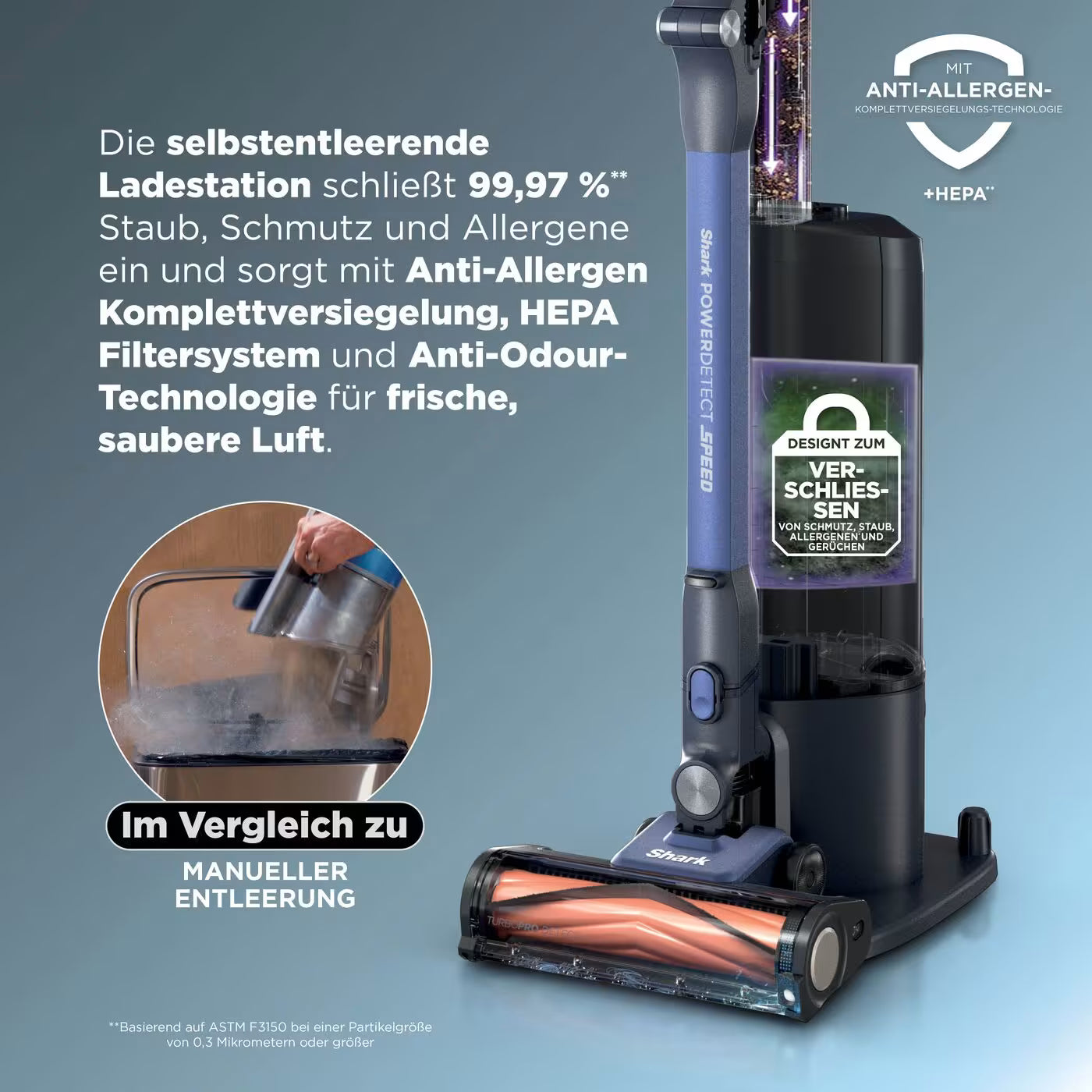 Shark PowerDetect Speed Pet Pro Clean & Empty Akku-Staubsauger
