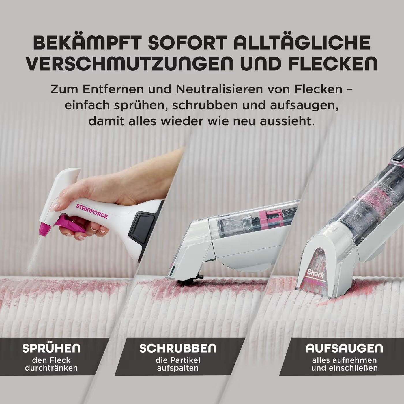 Shark StainForce kabelloser Flecken und Polsterreiniger