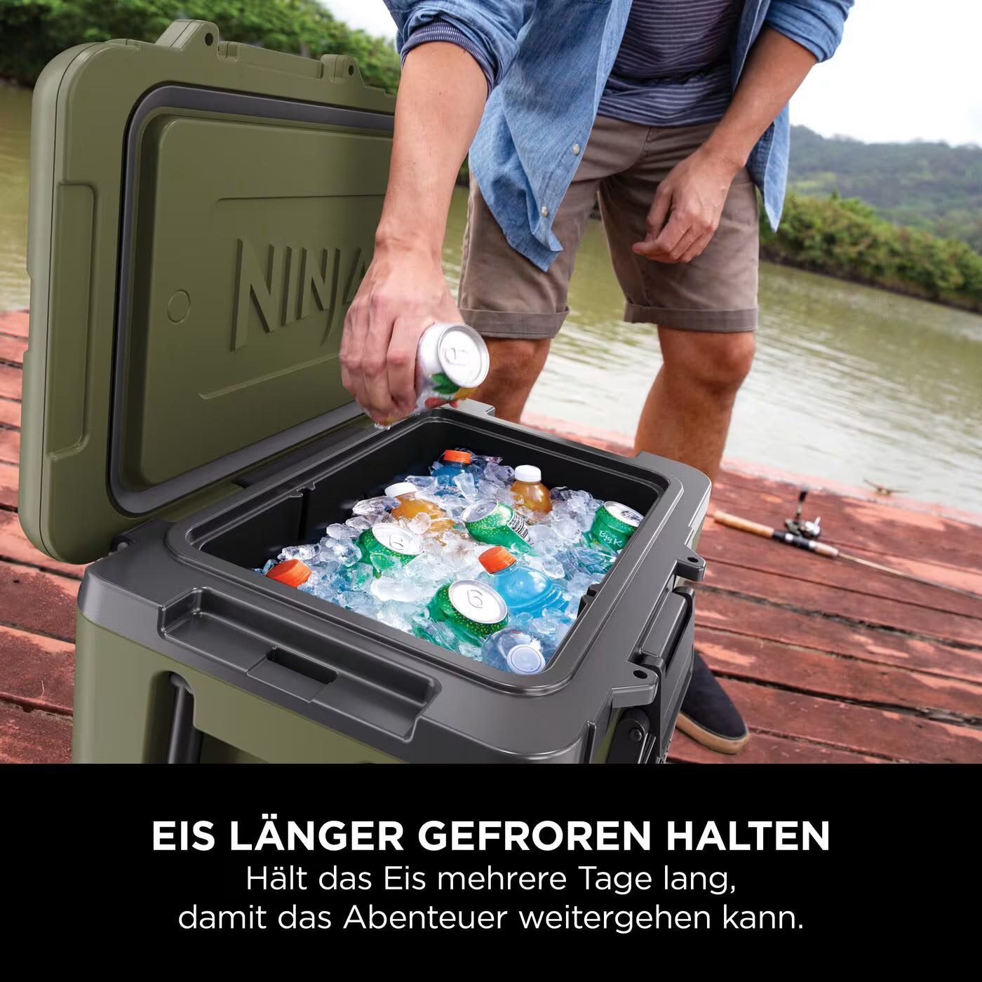 Ninja FrostVault 42L Kühlbox mit Rädern und Trockenzone