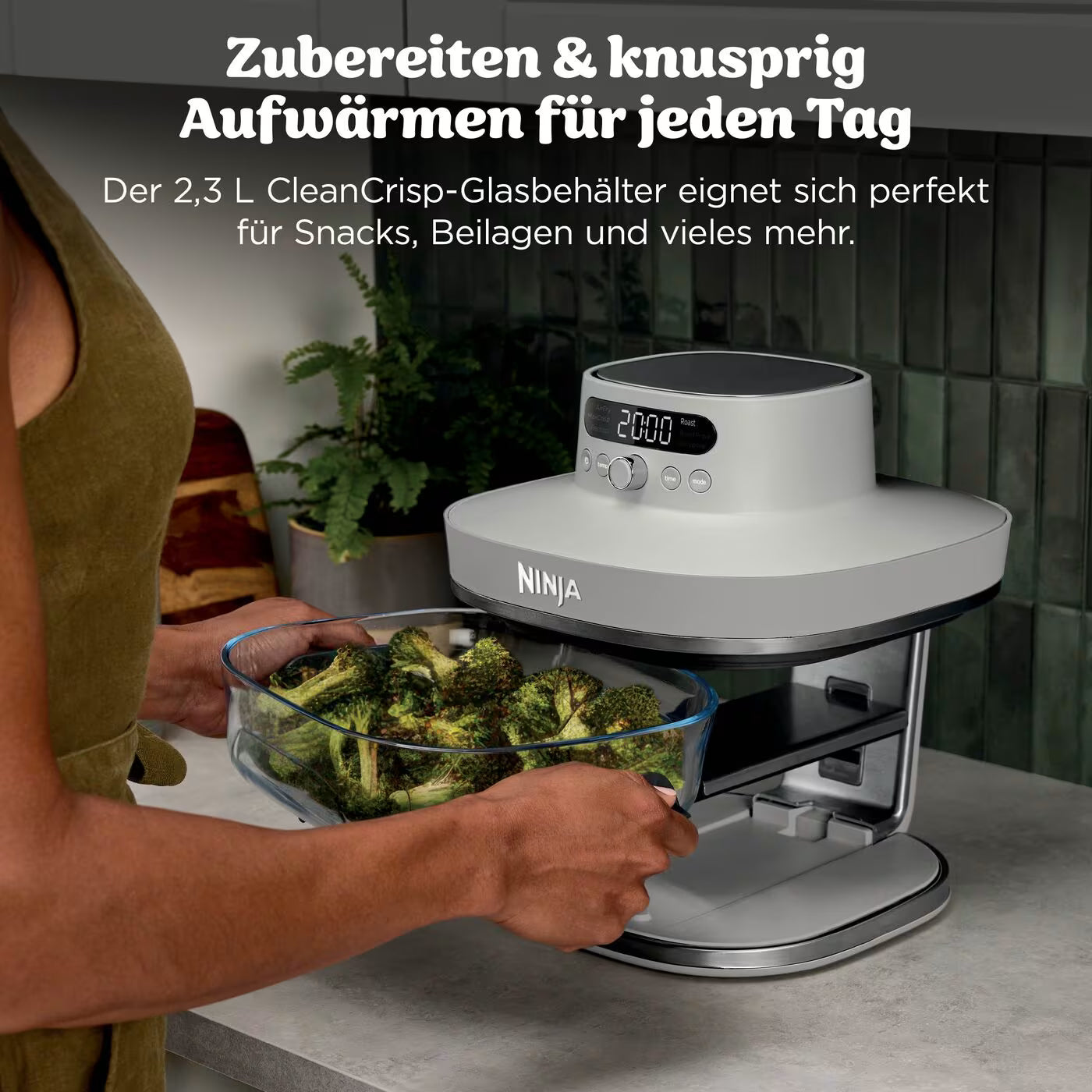 Ninja CRISPi PRO 7-in-1 Glas-Air-Fryer - Family Set - Beige